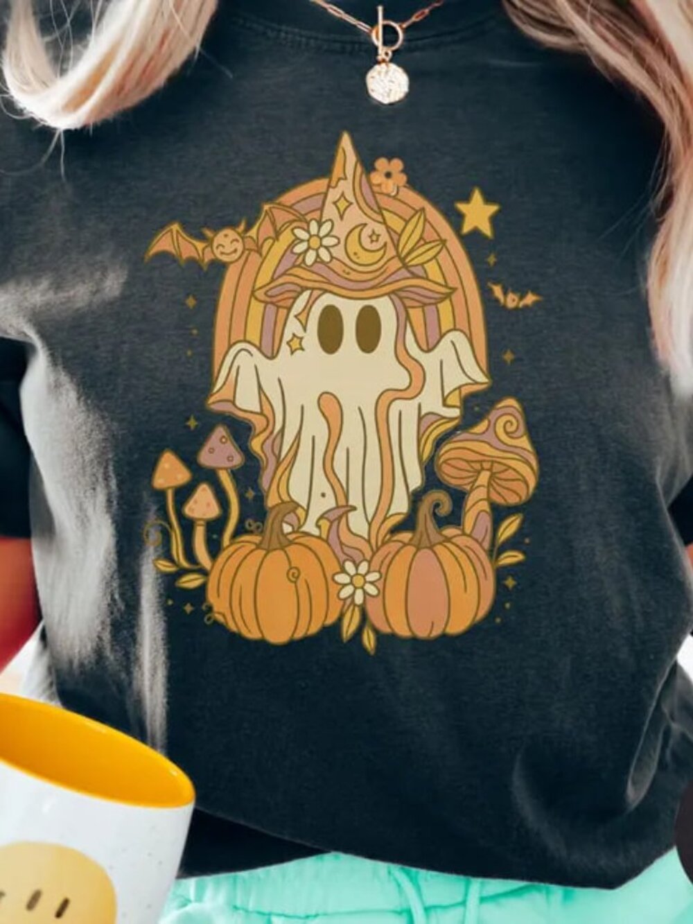 Cute Pumpkin Ghost Halloween Shirt, Fall Tee, Halloween Gift Shirt